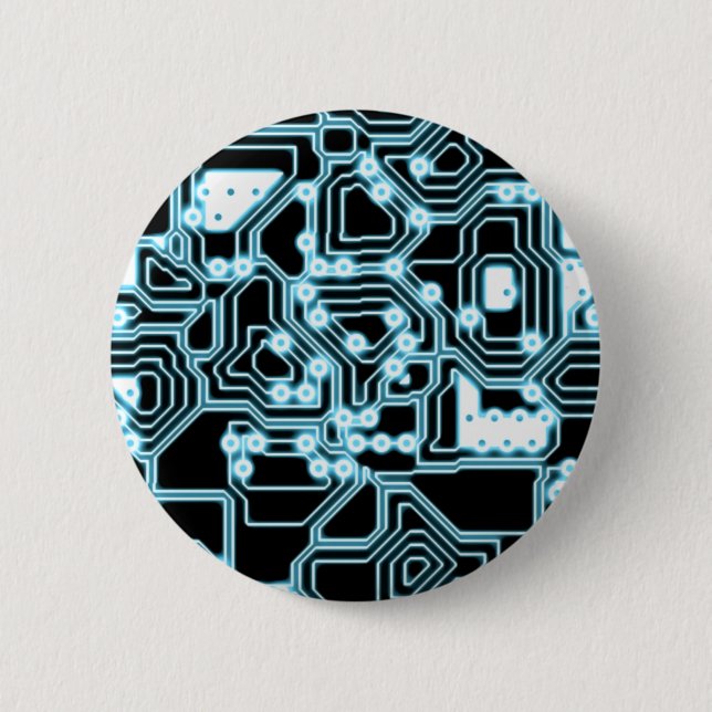 Bóton Redondo 5.08cm Elétron - Azul / Preto (Frente)