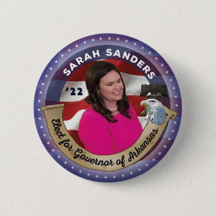 Bóton Redondo 5.08cm Eleve Sarah Sanders para o Governador do Arkansas