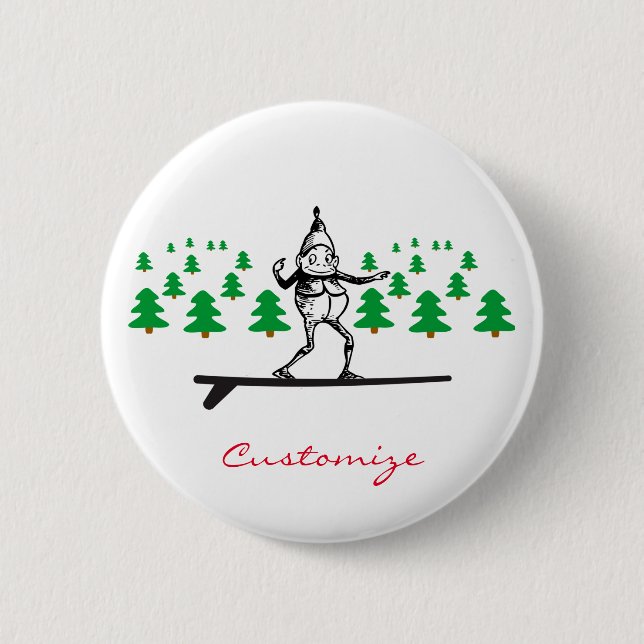 Bóton Redondo 5.08cm Elf em uma Surfboard Thunder_Cove (Frente)