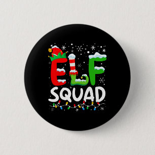 Bóton Redondo 5.08cm Elf Squad Christmas Family Matando Xmas Elf Pajam