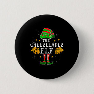 Bóton Redondo 5.08cm Elfa líder de torcida time de Natal engraçado Chee