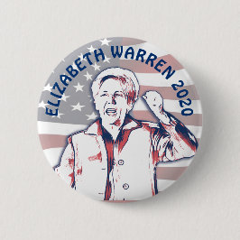 Bóton Redondo 5.08cm Elizabeth Warren para as eleições do Presidente 20