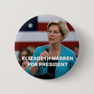 Bóton Redondo 5.08cm Elizabeth Warren para o presidente Botão - Pin