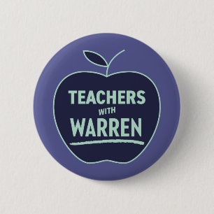 Bóton Redondo 5.08cm Elizabeth Warren - Professores com o botão Warren
