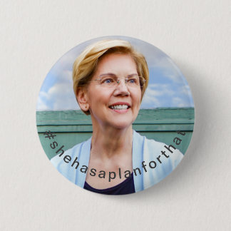 Bóton Redondo 5.08cm Elizabeth Warren - tem um plano para aquela