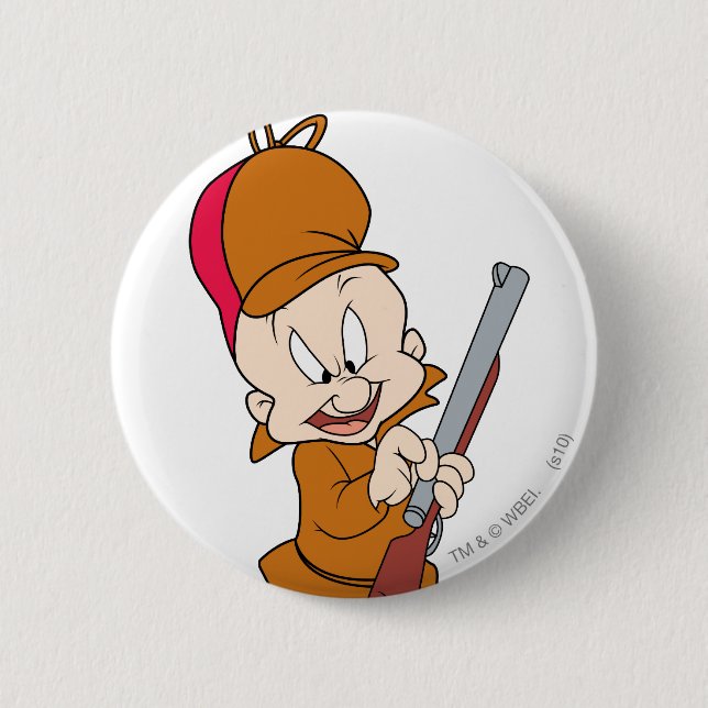 Bóton Redondo 5.08cm ELMER FUDD™ pronto para bater (Frente)
