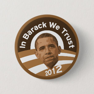Bóton Redondo 5.08cm Em Barack nós confiamos - 2012