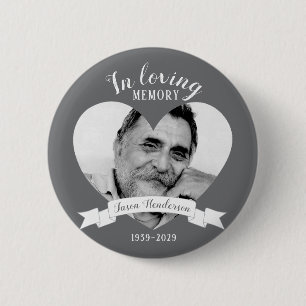 Bóton Redondo 5.08cm Em fita loving do branco do nome do coração da
