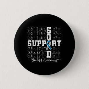 Bóton Redondo 5.08cm Em novembro, Vestimos o Blue Support Squad Diabete