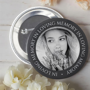 Bóton Redondo 5.08cm Em uma memória simples Foto personalizada moderna