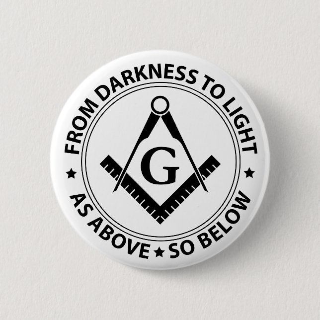 Bóton Redondo 5.08cm Emblema de Freemasonry (Frente)