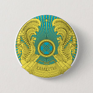 Bóton Redondo 5.08cm emblema de kazakhstan