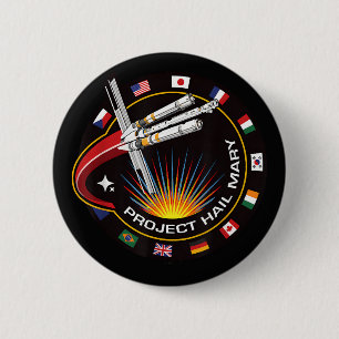 Bóton Redondo 5.08cm Emblema de Missão Espacial