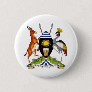 Bóton Redondo 5.08cm emblema de uganda