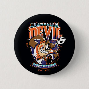 Bóton Redondo 5.08cm Emblema do Clube de Futebol Tasmanian Devil