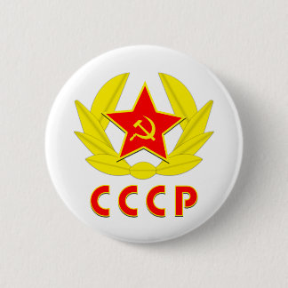 Bóton Redondo 5.08cm emblema do martelo e da foice de URSS do cccp