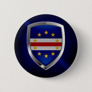 Bóton Redondo 5.08cm Emblema metálico de Cabo Verde