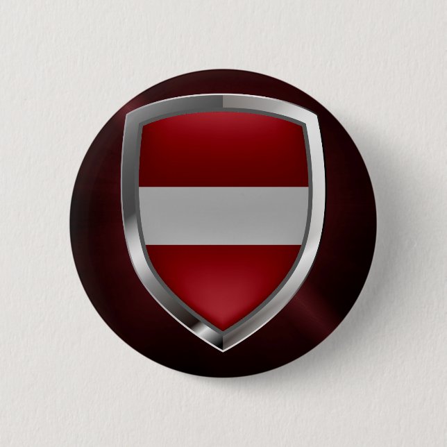 Bóton Redondo 5.08cm Emblema Metálico Letão (Frente)