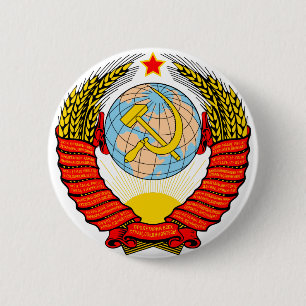 Bóton Redondo 5.08cm Emblema nacional de União Soviética