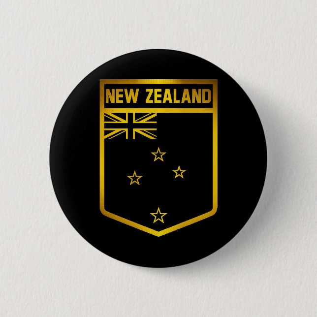 Bóton Redondo 5.08cm Emblema Nova Zelândia (Frente)
