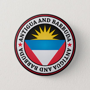 Bóton Redondo 5.08cm Emblema redondo de Antígua e de Barbuda