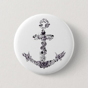 Bóton Redondo 5.08cm Emblema tatuagem One direcção