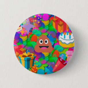Bóton Redondo 5.08cm emoji do tombadilho do feliz aniversario