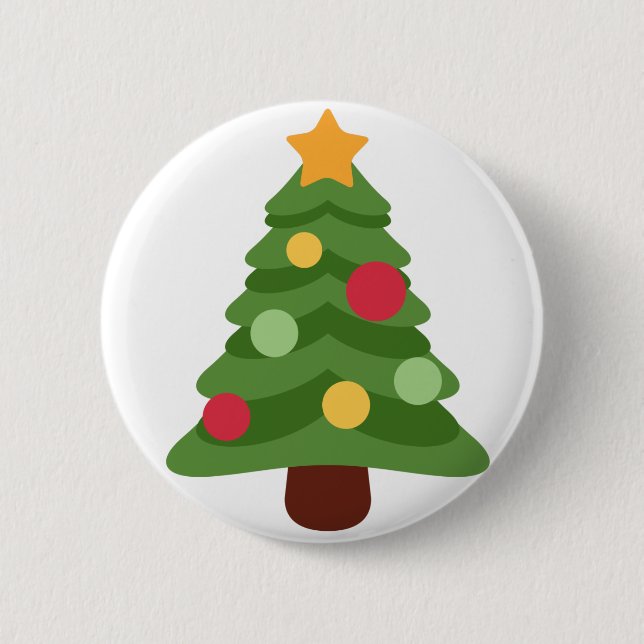 Bóton Redondo 5.08cm emojis de árvore de natal (Frente)