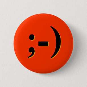 Bóton Redondo 5.08cm Emote-o-Lantern - laranja