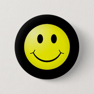 Bóton Redondo 5.08cm Emoticon do amarelo do cultura Pop 80s