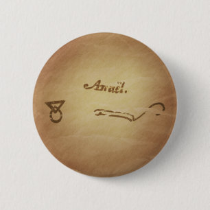 Bóton Redondo 5.08cm Encantos mágicos da mágica da proteção de Anae