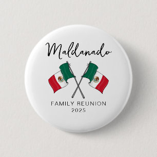 Bóton Redondo 5.08cm Encontro Familiar Bandeira do México