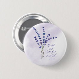Bóton Redondo 5.08cm Encorajamento Cristão Lavanda com Escritura
