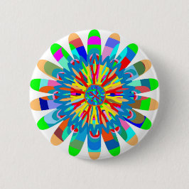 Bóton Redondo 5.08cm Energia cura da cor: Inspiração do girassol