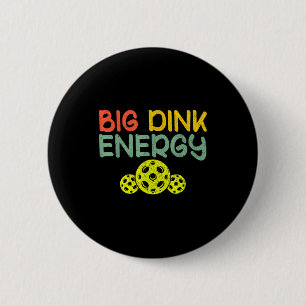 Bóton Redondo 5.08cm Energia retrô de dink pickleball piada de pickle b