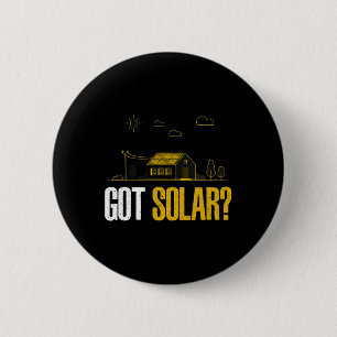 Bóton Redondo 5.08cm Energia Solar Tem Painéis Solares Engraçado Energi