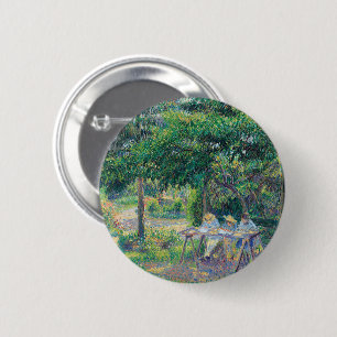 Bóton Redondo 5.08cm Enfants attablés dans le jardin Camille Pissarro