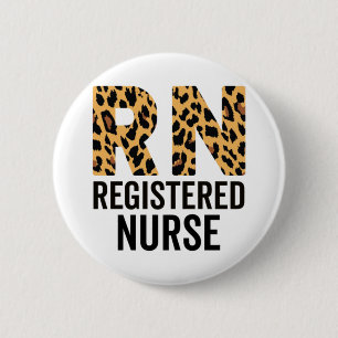 Bóton Redondo 5.08cm Enfermeira Cheetah Impressão Nurse Life