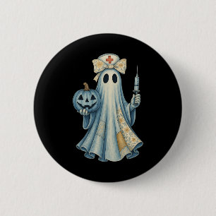 Bóton Redondo 5.08cm Enfermeira Fantasma Bonita Arco Vintage Halloween 