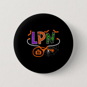 Bóton Redondo 5.08cm Enfermeira Prática Licenciada Do Lpn Halloween Pum