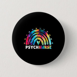 Bóton Redondo 5.08cm Enfermeira Psych Tie Dye Enfermando Psiquiato de S