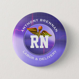 Bóton Redondo 5.08cm Enfermeiro Registrado Mão de obra e entrega. Nom
