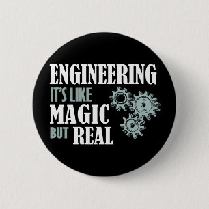 Bóton Redondo 5.08cm Engenharia - É como Magia, mas Real