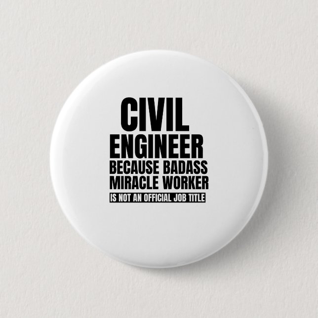 Bóton Redondo 5.08cm Engenheiro civil porque o maldito trabalhador mila (Frente)
