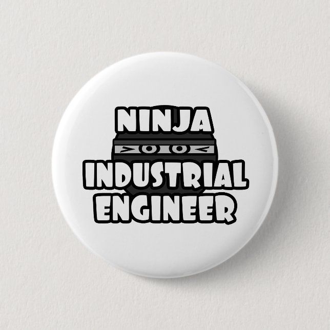 Bóton Redondo 5.08cm Engenheiro Industrial Ninja (Frente)