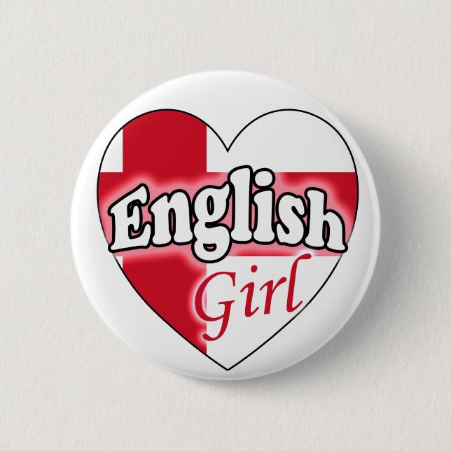 Bóton Redondo 5.08cm English Girl (Frente)