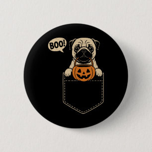 Bóton Redondo 5.08cm Engraçada Pug Halloween Cachorro Cachorro Cachorro
