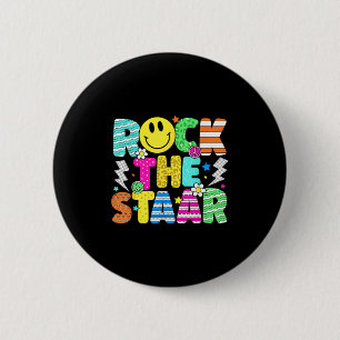 Bóton Redondo 5.08cm Engraçada Rock The Staar Testing Day Professora Ki