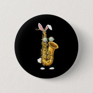 Bóton Redondo 5.08cm Engraçada Saxofone Cony Páscoa Páscoa de Ovos Mulh