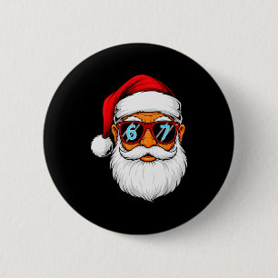 Bóton Redondo 5.08cm Engraçado 6 7 Seis Sete Meme Rosto do Papai Noel N